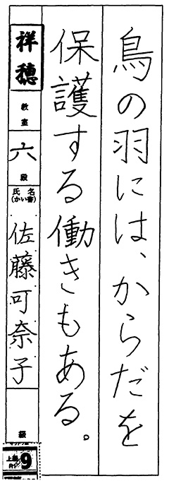 祥穂教室 6年生 佐藤 可奈子